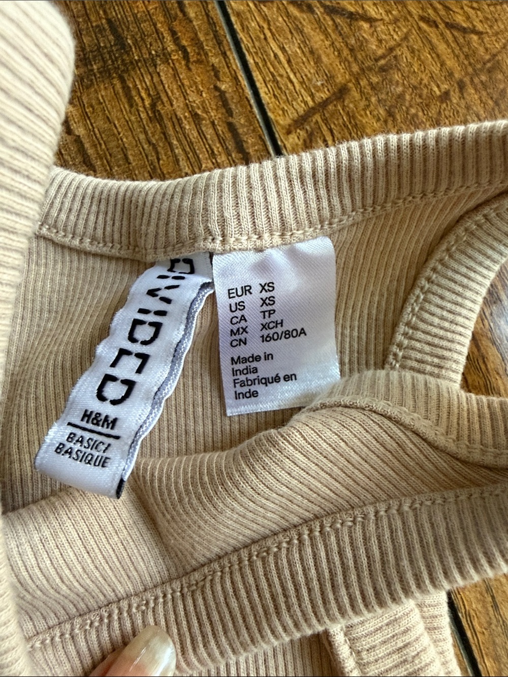 Divided Ribbed Racerback Crop Tops - White, Black & Tan - Picture 3 of 6